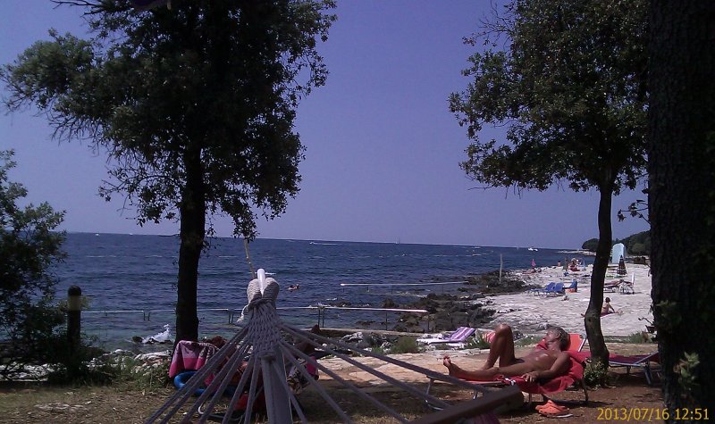 Popularny camping w miasteczku Vrsar na Istrii