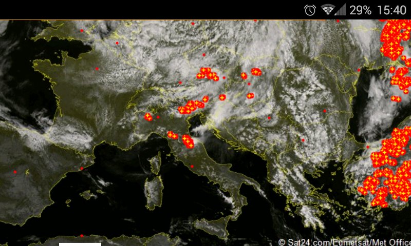 Pogoda nad Chorwacją - zdjęcie satelitarne