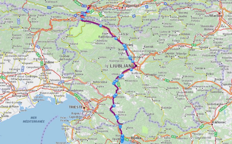 Alternatywny objazd autostrady w Słowenii
