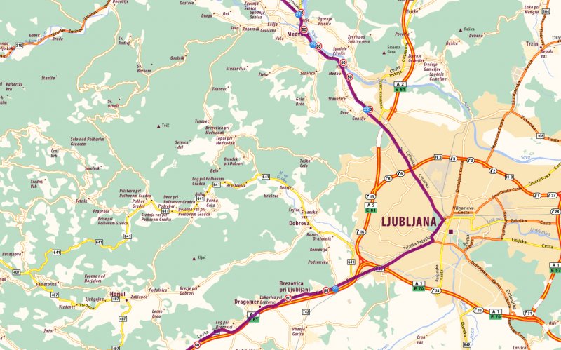 Alternatywna trasa przez Słowenię