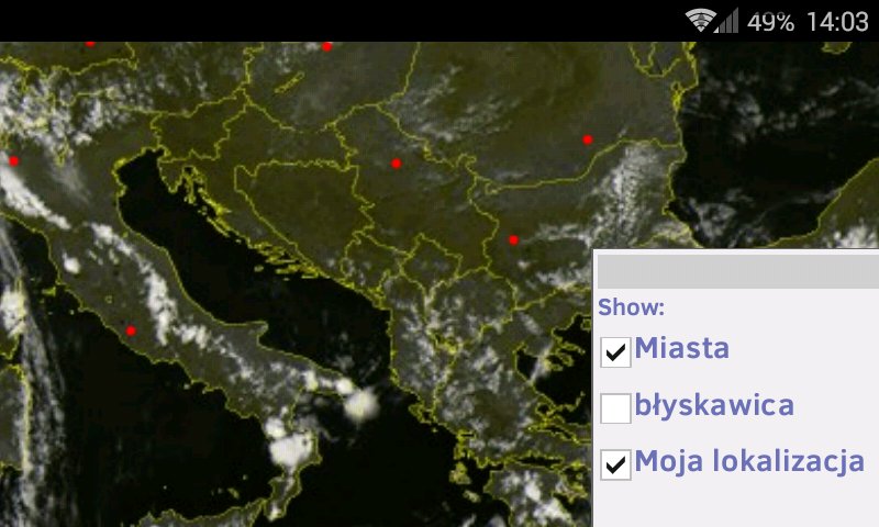 Zdjęcie satelitarne nad Chorwacją