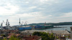 Widok na stocznię i port w Puli