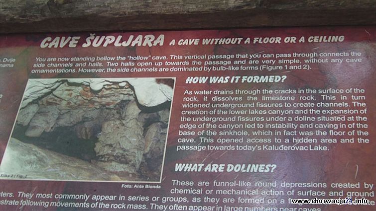 Jaskinia Cave Suplajara na terenie Plitvic