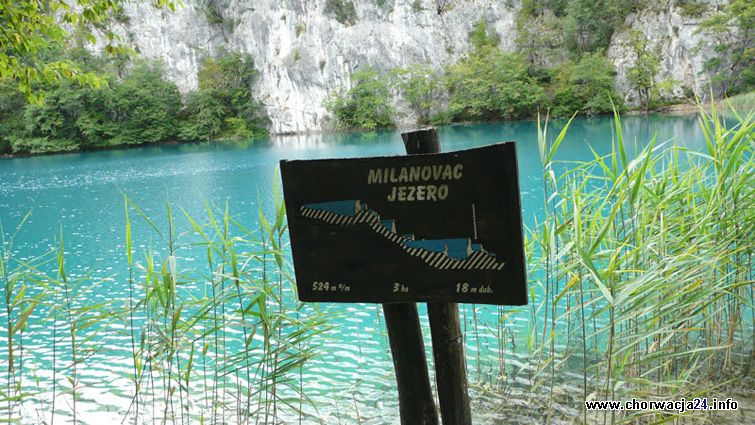 Jezioro Milanovac w Plitvicach