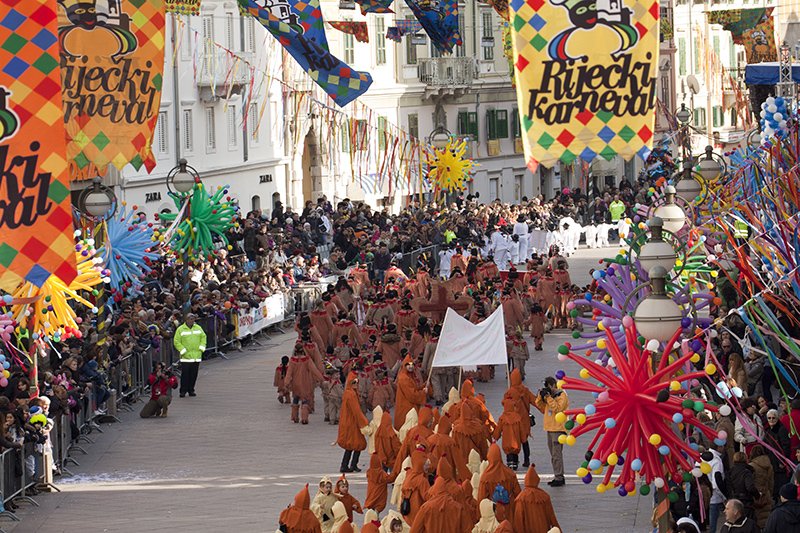 Karnawał w miejscowości Rijeka należy do trzech najatrakcyjniejszych karnawałów 